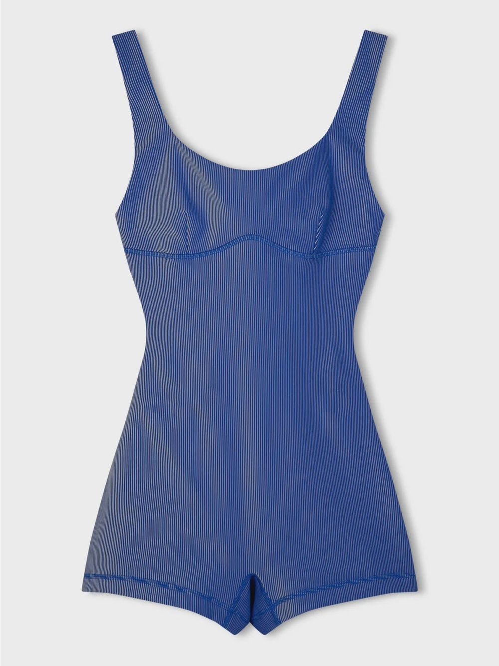 ZULU & ZEPHYR - STRIP RIB BRALETTE BODYSUIT / dolphin blue